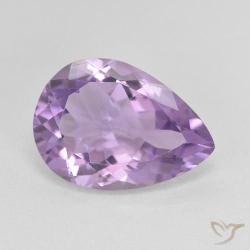 4.24ct Naturel Violet rose moyen Améthyste, En forme de poire, VVS