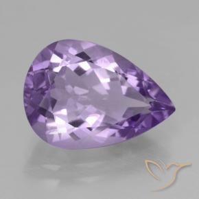 Améthyste Violet moyen naturelle En forme de poire, 4.37 ct, VVS