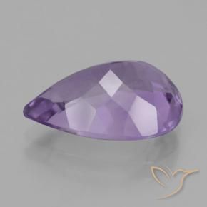 Améthyste Violet moyen naturelle En forme de poire, 4.37 ct, VVS