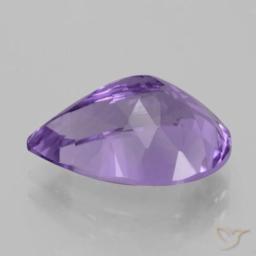 Améthyste Violet moyen naturelle En forme de poire, 4.70 ct, VVS