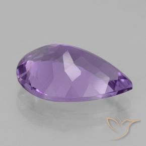 Améthyste Violet moyen naturelle En forme de poire, 3.88 ct, VVS