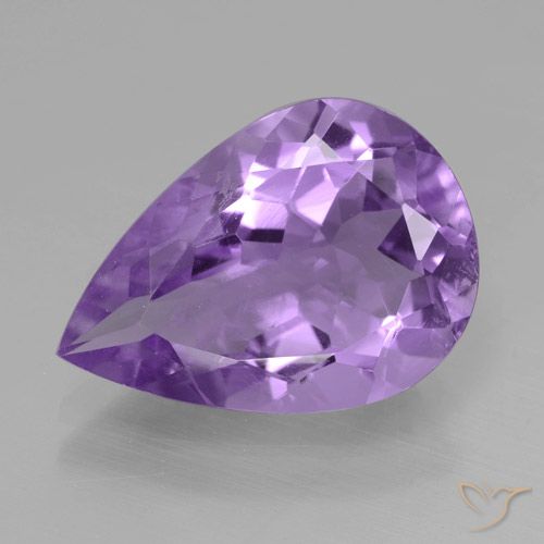 3.96ct Naturel Violet foncé Améthyste, En forme de poire, VS
