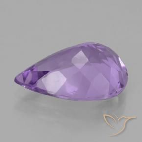 Améthyste Violet foncé naturelle En forme de poire, 3.96 ct, VS