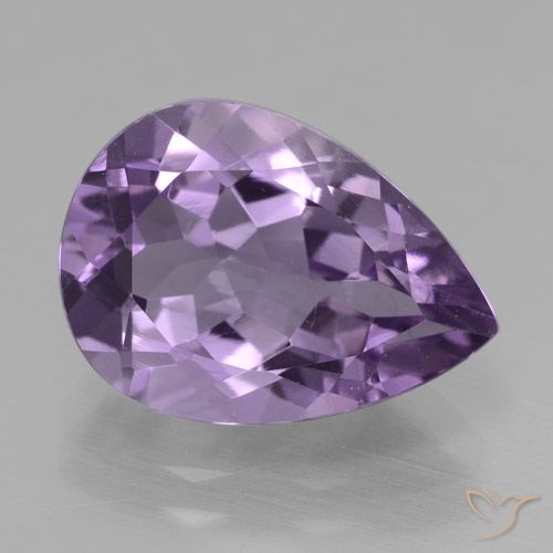 4.83ct Naturel Violet moyen Améthyste, En forme de poire, VVS