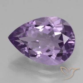 Améthyste Violet moyen naturelle En forme de poire, 4.83 ct, VVS