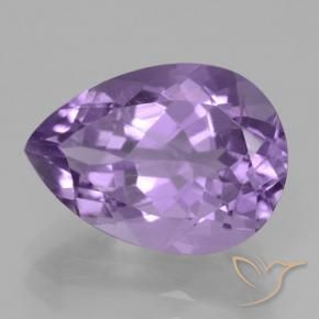 Améthyste Violet foncé naturelle En forme de poire, 5.10 ct, VS