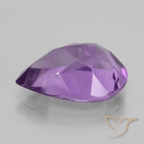 Améthyste Violet Rosâtre naturelle En forme de poire, 4.61 ct, VVS