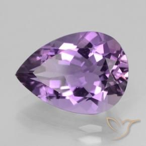 Améthyste Violet Rosâtre naturelle En forme de poire, 4.85 ct, VVS