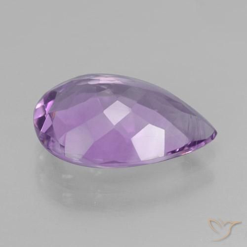Améthyste Violet violacé naturelle En forme de poire, 3.60 ct, VS
