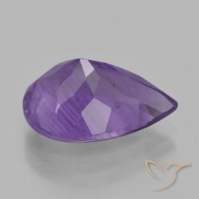 Améthyste Violet moyen naturelle En forme de poire, 4.54 ct, VS