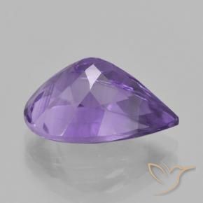 Améthyste Violet moyen naturelle En forme de poire, 4.50 ct, VVS-VS