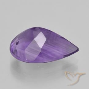 Améthyste Violet moyen naturelle En forme de poire, 4.38 ct, VS
