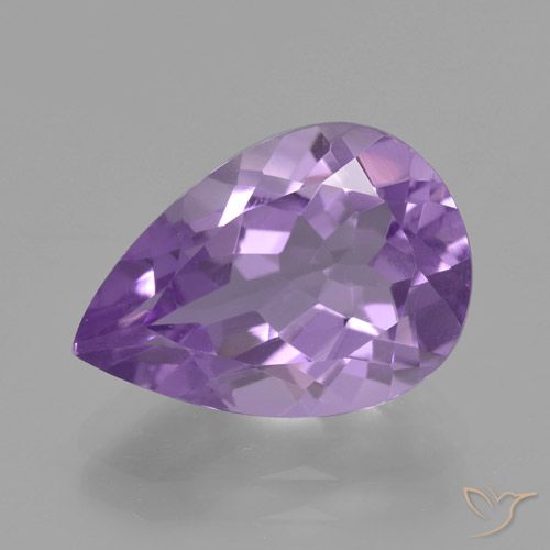 4.48ct Naturel Violet moyen Améthyste, En forme de poire, VVS-VS