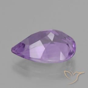 Améthyste Violet moyen naturelle En forme de poire, 4.48 ct, VVS-VS