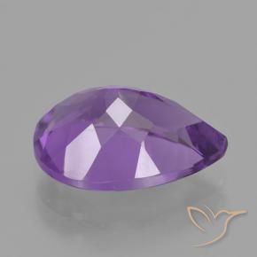 Améthyste Violet vif naturelle En forme de poire, 4.59 ct, VVS