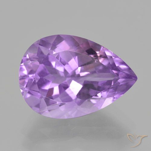 5.09ct Naturel Pourpre violacé profond Améthyste, En forme de poire, VS