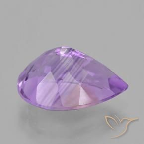 Améthyste Pourpre violacé profond naturelle En forme de poire, 5.09 ct, VS