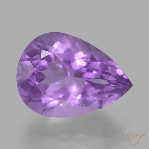 4.81ct Naturel Violet violacé Améthyste, En forme de poire, VS