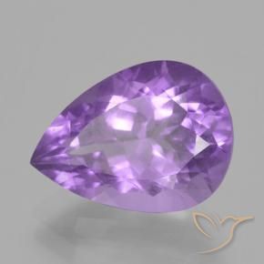 Améthyste Violet violacé naturelle En forme de poire, 4.81 ct, VS