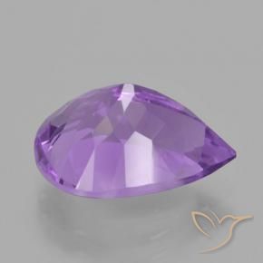 Améthyste Violet violacé naturelle En forme de poire, 4.81 ct, VS