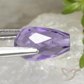 Améthyste Violet clair naturelle Briolette, 1.42 ct, VVS-VS