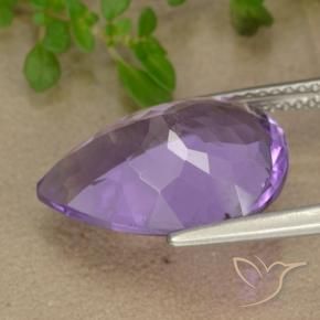 Améthyste Violet moyen naturelle En forme de poire, 6.41 ct, VS
