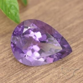 Améthyste Pourpre violacé profond naturelle En forme de poire, 7.19 ct, VS