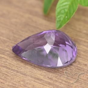 Améthyste Pourpre violacé profond naturelle En forme de poire, 7.19 ct, VS