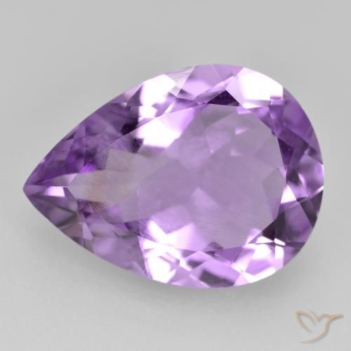 6.47ct Naturel Violet Rosâtre Améthyste, En forme de poire, VS