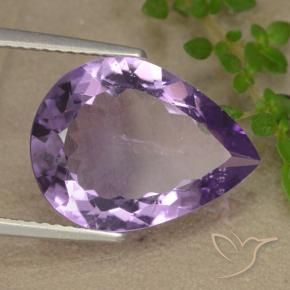 Améthyste Violet pourpre moyen-léger naturelle En forme de poire, 5.84 ct, VS