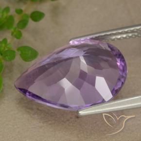 Améthyste Violet pourpre moyen-léger naturelle En forme de poire, 5.84 ct, VS