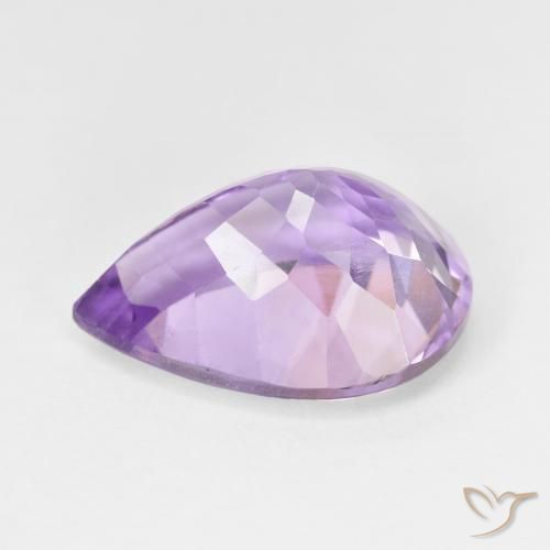 Améthyste Violet iris profond naturelle En forme de poire, 7.66 ct, VS