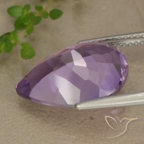 Améthyste Pourpre violacé moyen-foncé naturelle En forme de poire, 6.78 ct, VS