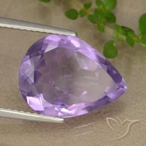 Améthyste Violet iris rosâtre naturelle En forme de poire, 4.72 ct, VS