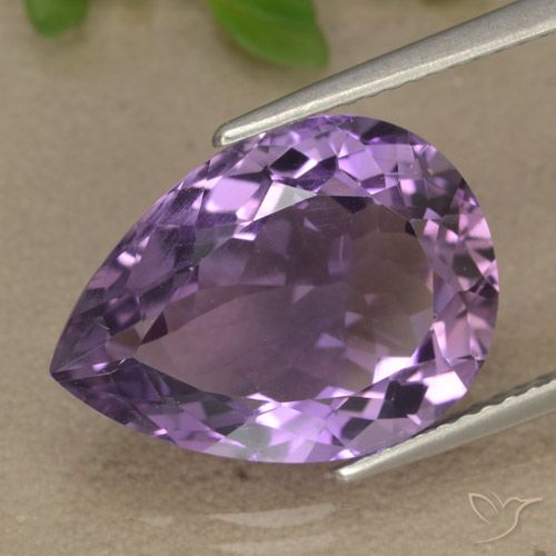 7.62ct Naturel Pourpre violacé moyen Améthyste, En forme de poire, VS