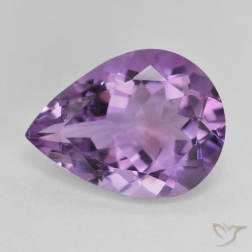 6.68ct Naturel Medium Light Purplish-Violet Améthyste, En forme de poire, VVS-VS