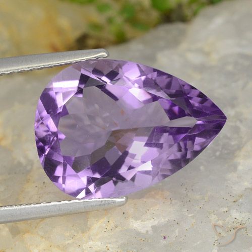 6.37ct Naturel Violet aubergine Améthyste, En forme de poire, VS