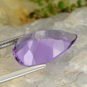 Améthyste Violet aubergine naturelle En forme de poire, 6.37 ct, VS