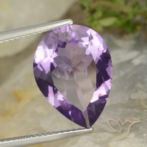 Améthyste Violet aubergine naturelle En forme de poire, 5.78 ct, VVS-VS