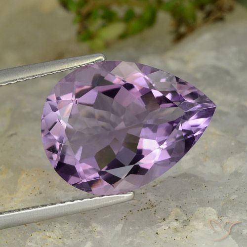 6.79ct Naturel Violet moyen Améthyste, En forme de poire, VVS-VS