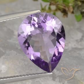 Améthyste Violet aubergine naturelle En forme de poire, 6.54 ct, VVS-VS