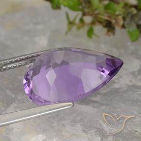 Améthyste Violet aubergine naturelle En forme de poire, 6.54 ct, VVS-VS