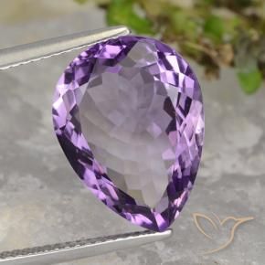 Améthyste Violet pourpre moyen-léger naturelle En forme de poire, 7.48 ct, VVS-VS