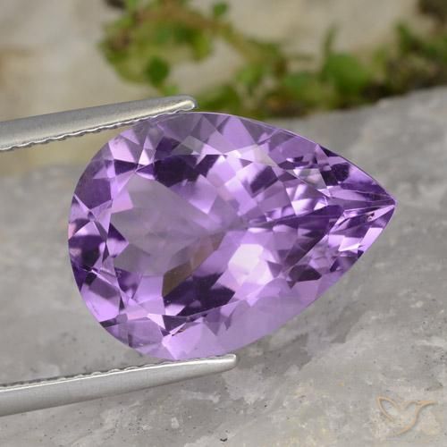 7.09ct Naturel Violet violacé Améthyste, En forme de poire, VS