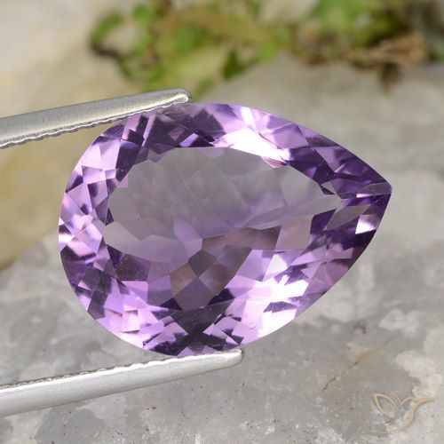 6.94ct Naturel Violet pourpre moyen-léger Améthyste, En forme de poire, VVS-VS