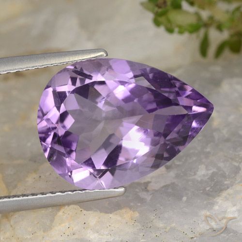 6.77ct Naturel Violet violacé Améthyste, En forme de poire, VS