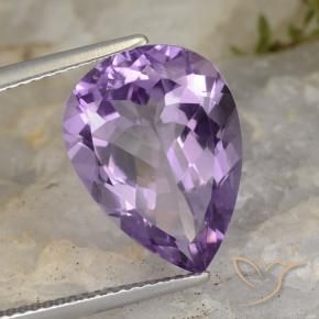 Améthyste Violet violacé naturelle En forme de poire, 6.77 ct, VS