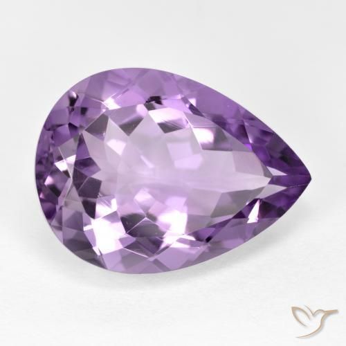 7.32ct Naturel Violet pourpre moyen-léger Améthyste, En forme de poire, VVS-VS