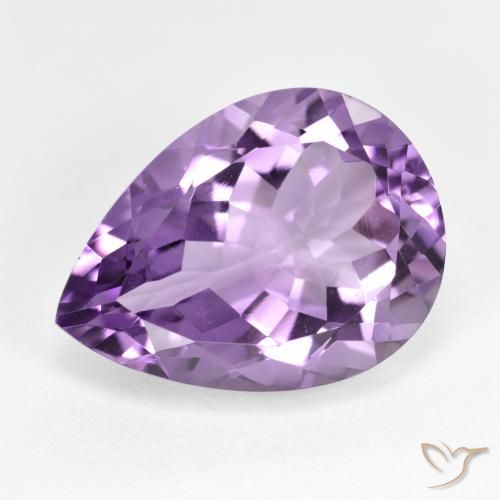 Améthyste Violet pourpre moyen-léger naturelle En forme de poire, 7.32 ct, VVS-VS