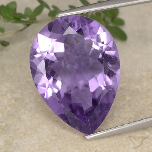 6.32ct Naturel Violet foncé Améthyste, En forme de poire, VS